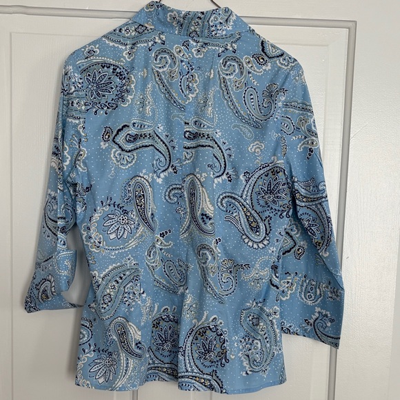 Vintage Starington Blue Women’s snap button shirt size‎ 8 - Picture 4 of 4